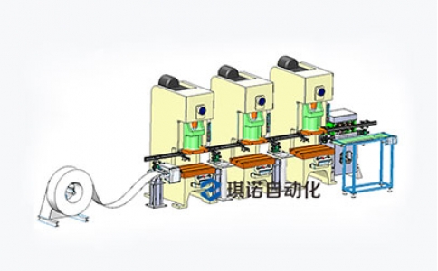 多沖床連桿式機(jī)械手_沖床組合自動化生產(chǎn)線